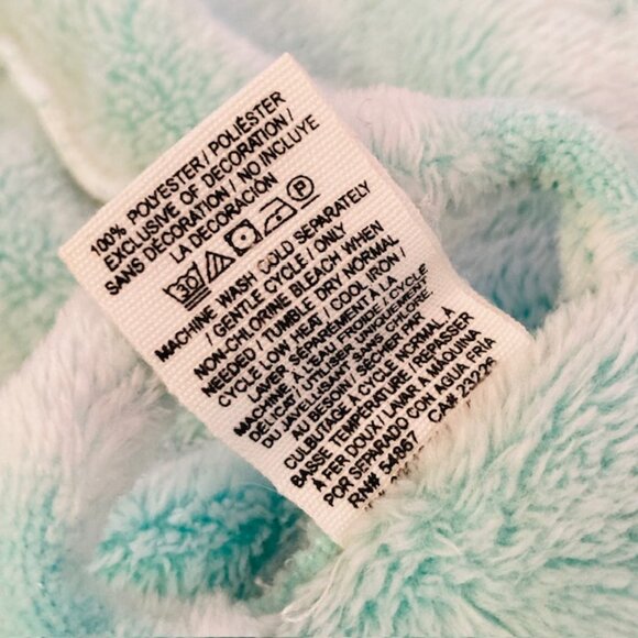 Victorias Secret PINK Womens Medium Large Polka Dot Plush Fluffy Hooded Robe - Picture 8 of 10